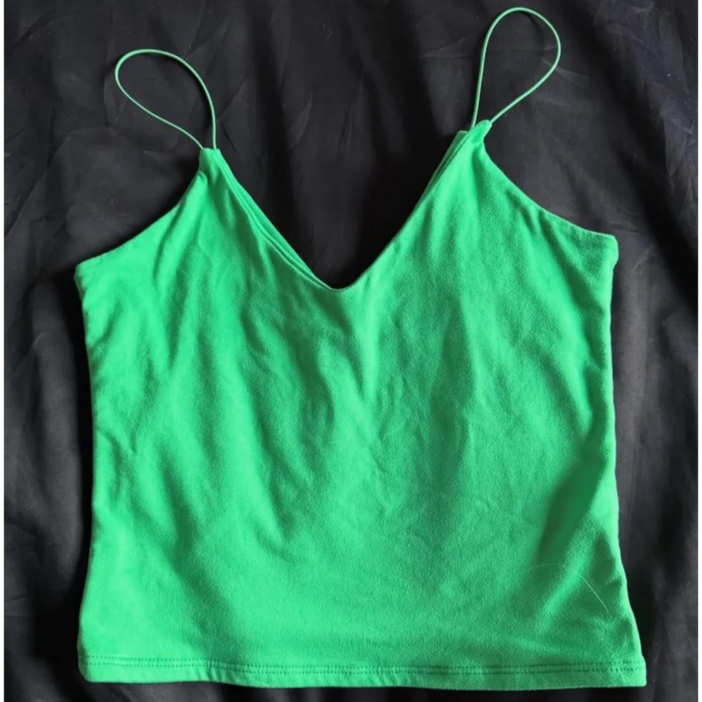 Green Spaghetti Strap Top